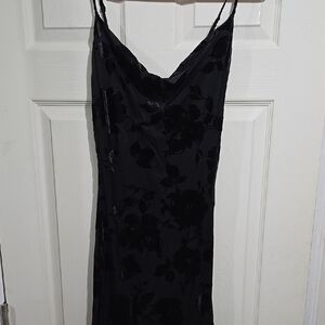 Black Floral Slip Dress